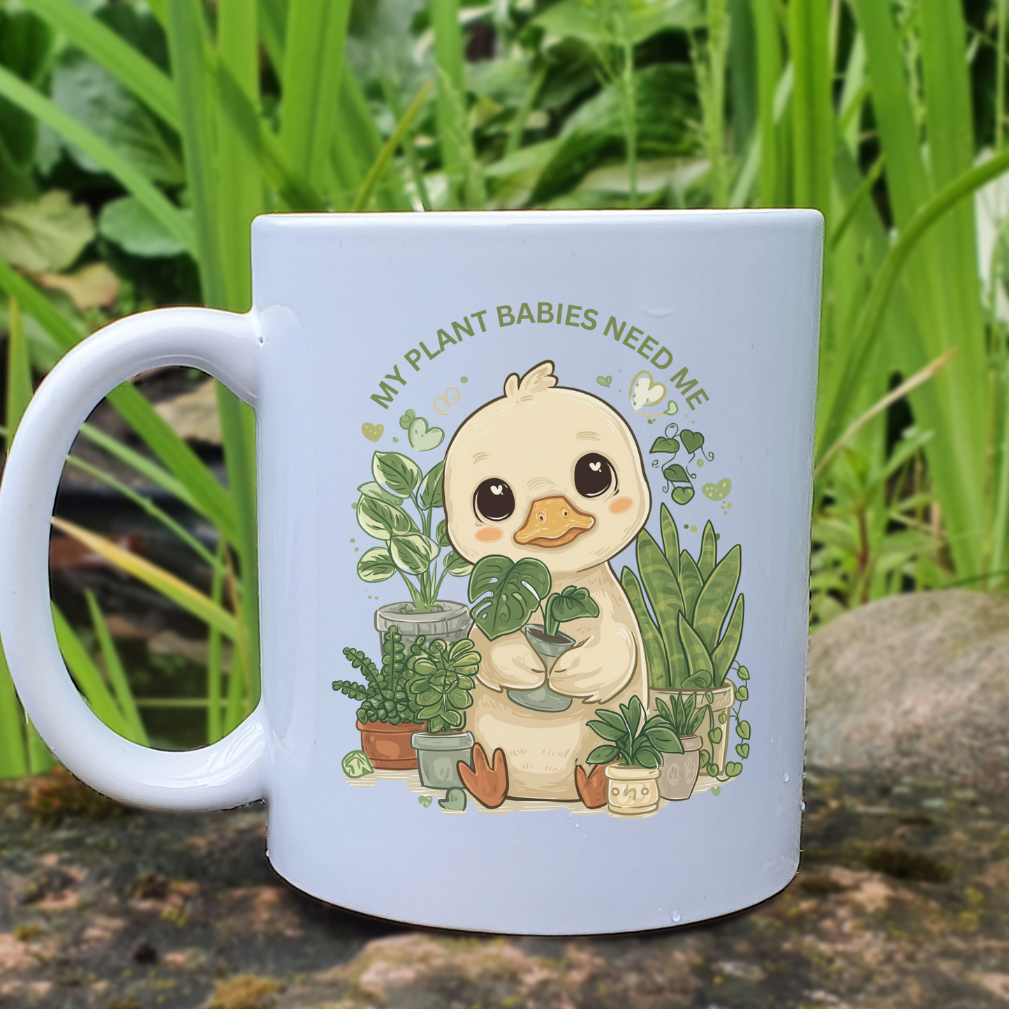 Goose and Plant Babies PNG, Gardening Clipart (Digital Download)