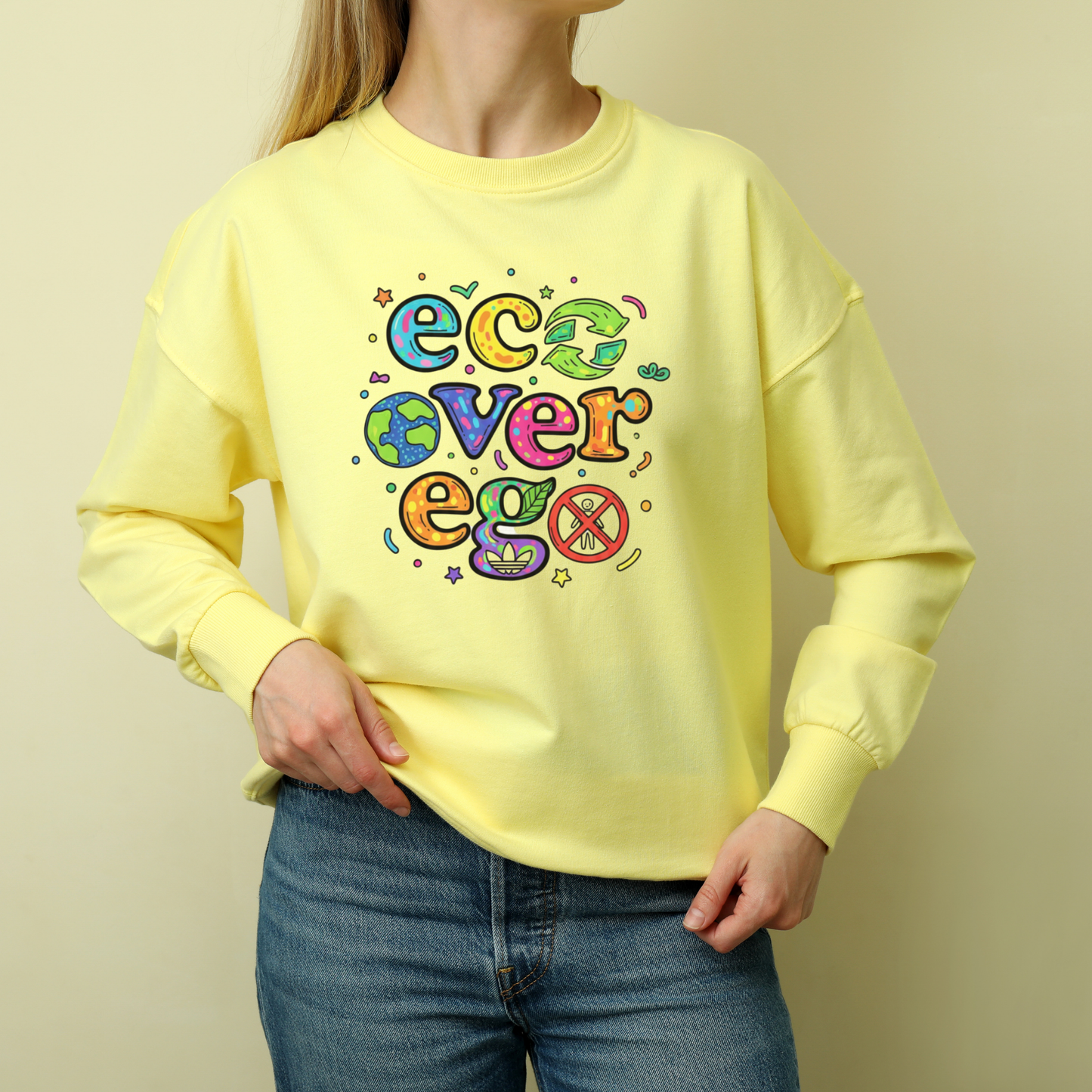 Echo Over Ego PNG Design: Modern Doodle, Mindful Quote Art (Digital Download)