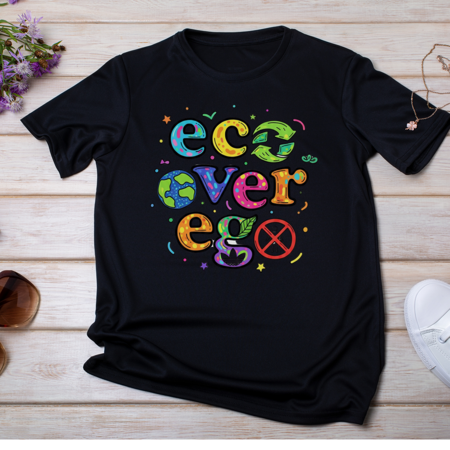 Echo Over Ego PNG Design: Modern Doodle, Mindful Quote Art (Digital Download)