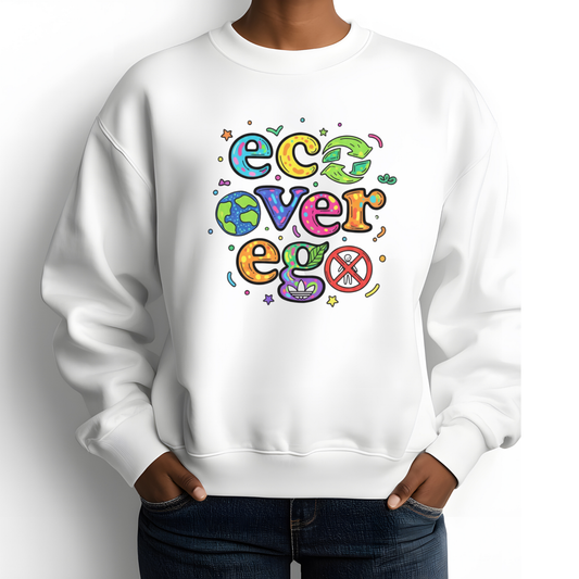 Echo Over Ego PNG Design: Modern Doodle, Mindful Quote Art (Digital Download)