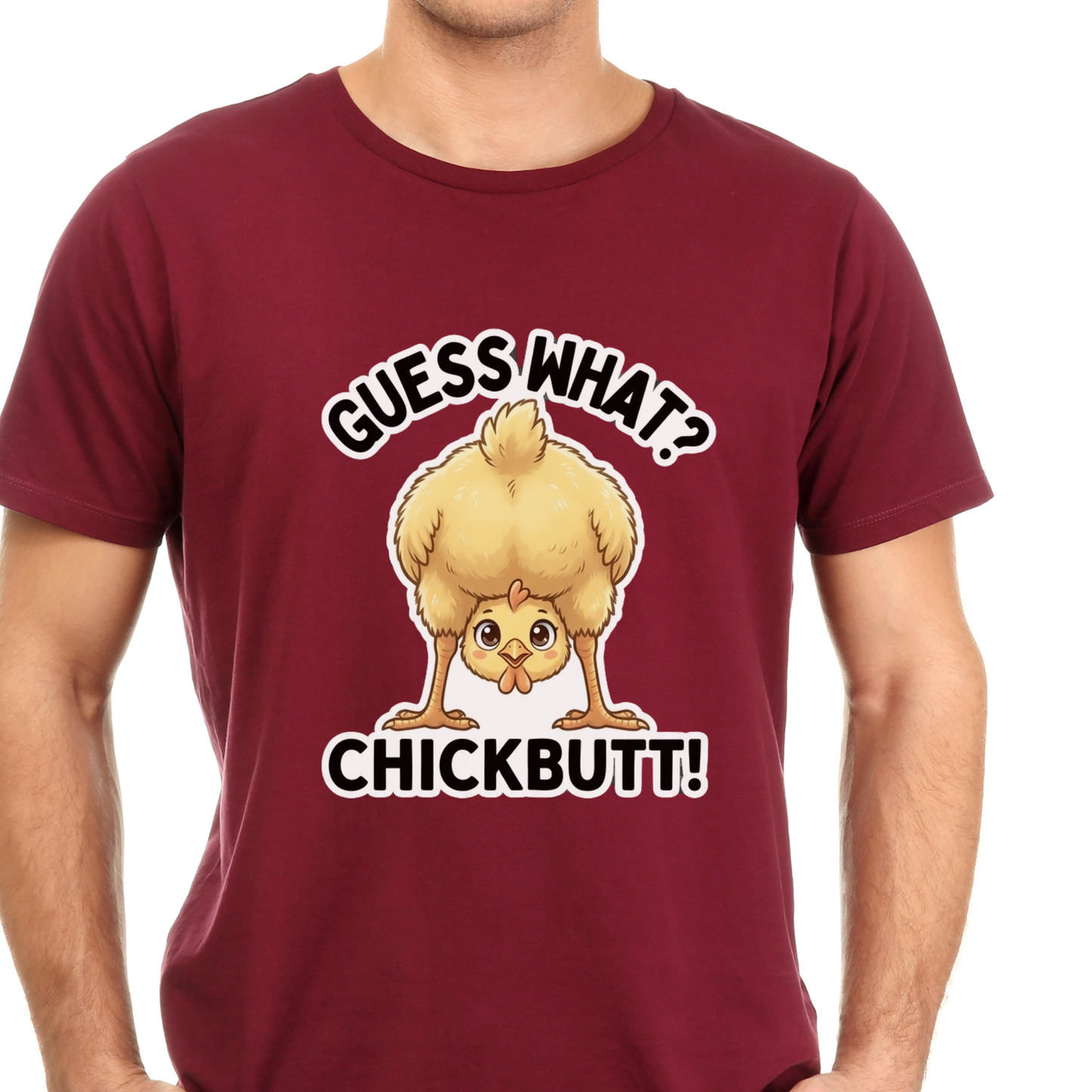 Guess What Chickbutt PNG, Funny Chicken Joke Sublimation Design, Cute Baby Chick Peeking Clipart, Hilarious Dad Joke Shirt Graphic, Sarcastic Animal Pun DTF Print, Playground Humor Tee, Digital Download