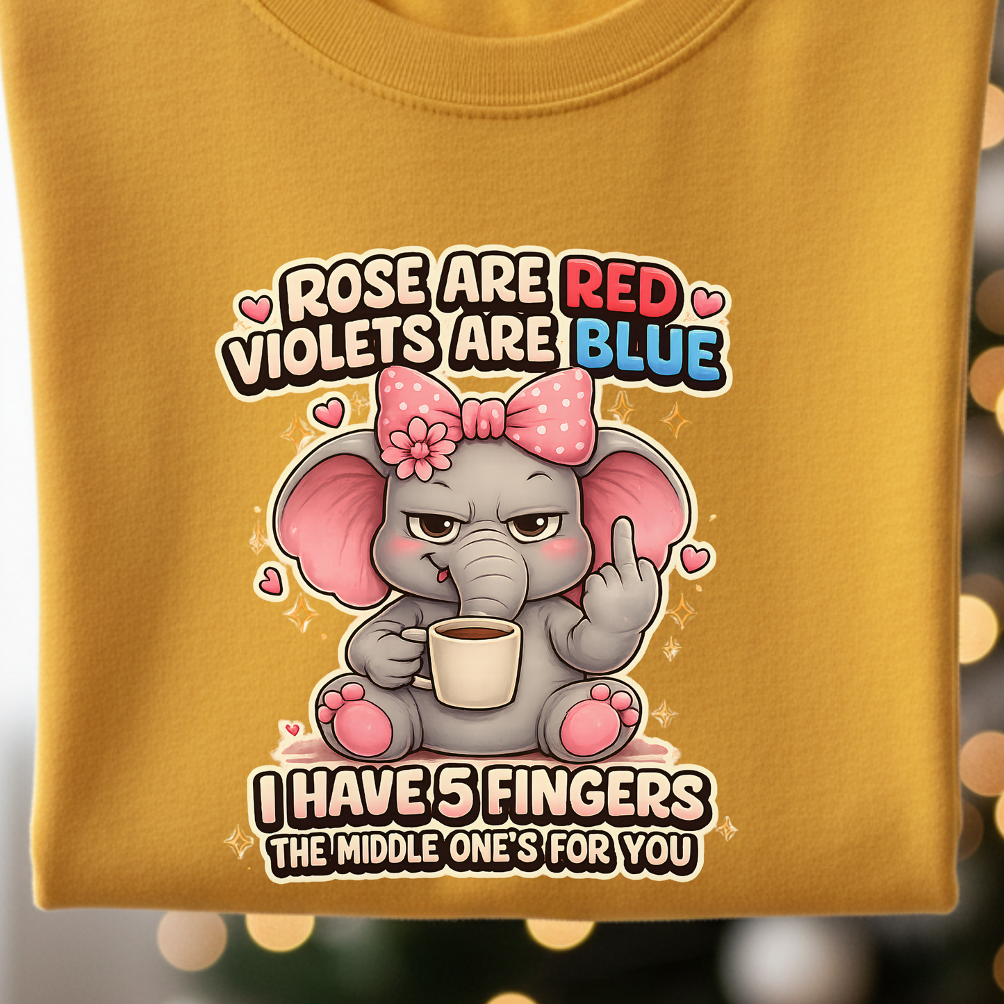 Roses Are Red Elephant PNG, Funny Middle Finger Sublimation Design, Cute Sassy Elephant Clipart, Sarcastic Coffee Lover Shirt Graphic, Angry Cartoon Animal DTF Print, Offensive Joke Tee, Digital Download