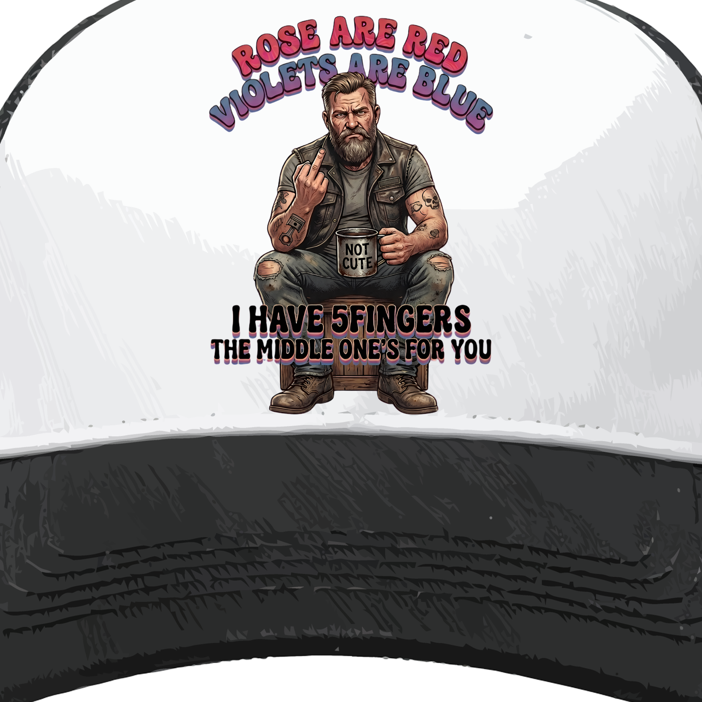 Roses Are Red Biker PNG, Funny Middle Finger Sublimation Design, Rugged Bearded Man Clipart, Sarcastic Adult Humor Shirt Graphic, Badass Motorcycle DTF Print, Offensive Joke Hoodie, Digital Download