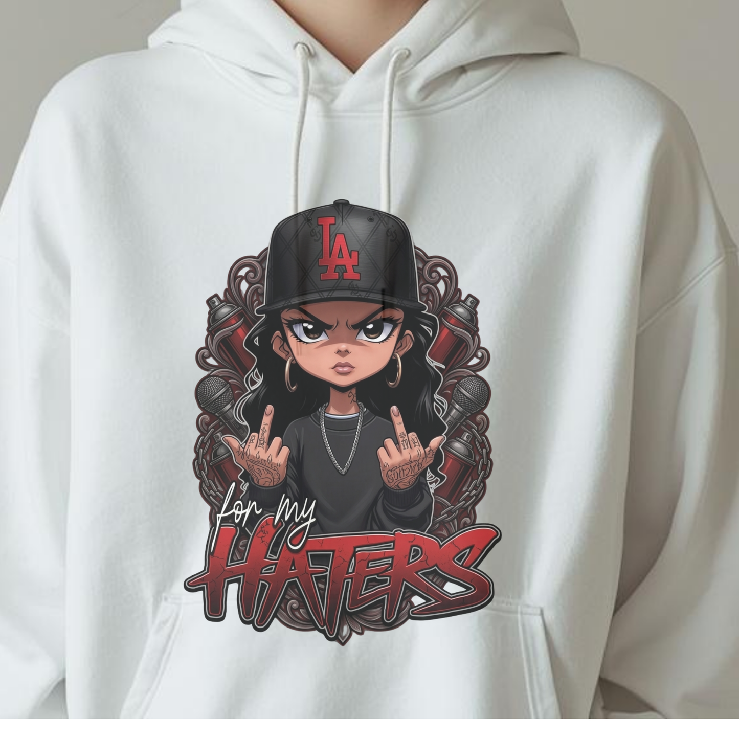 For My Haters PNG, Savage Girl Sublimation Design, LA Hip Hop Chibi Girl PNG, Urban Street Style PNG, Baddie Girl Shirt Design, Sweatshirt PNG Download, Attitude Girl Graphic Tee Design