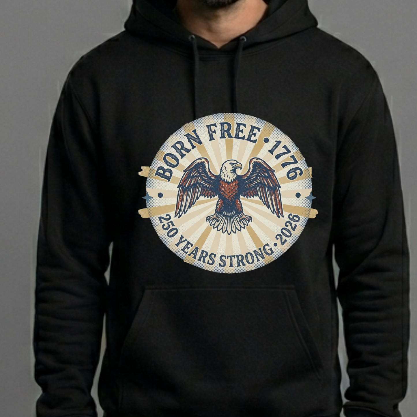 Born Free 1776 PNG, 250 Years Strong 2026 Sublimation Design, Vintage Eagle Patriotic PNG, America 250th Anniversary Shirt Design, 4th of July Eagle PNG, Retro Americana Digital Download, Independence Day DTF Transfer