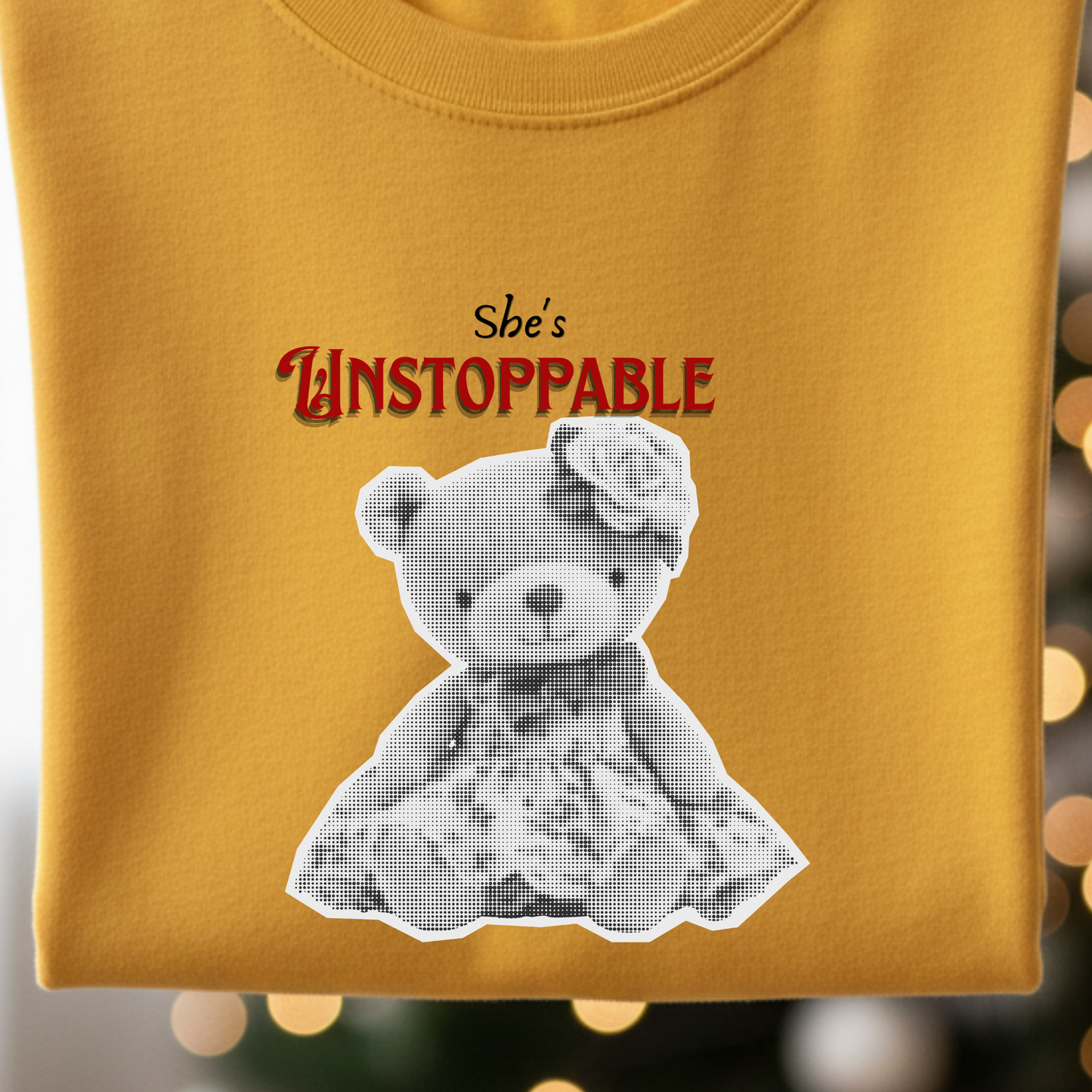 She's Unstoppable PNG, Retro Teddy Bear Sublimation Design, Halftone Grunge Streetwear Graphic, Y2K Aesthetic Sweatshirt Design, Empowering Women Quotes Clipart, Edgy Vintage Bear DTF Print, Digital Download