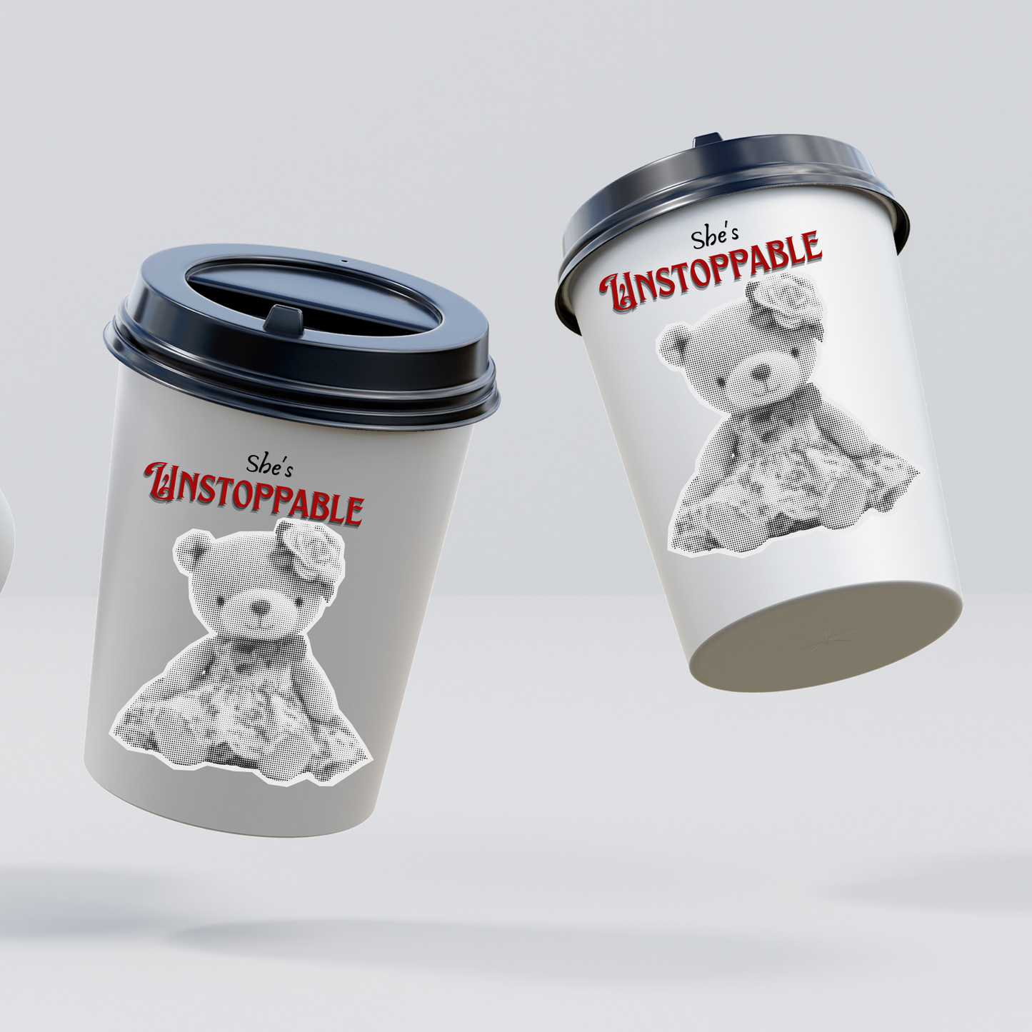 She's Unstoppable PNG, Retro Teddy Bear Sublimation Design, Halftone Grunge Streetwear Graphic, Y2K Aesthetic Sweatshirt Design, Empowering Women Quotes Clipart, Edgy Vintage Bear DTF Print, Digital Download