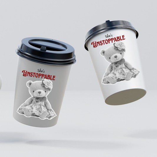 She's Unstoppable PNG, Retro Teddy Bear Sublimation Design, Halftone Grunge Streetwear Graphic, Y2K Aesthetic Sweatshirt Design, Empowering Women Quotes Clipart, Edgy Vintage Bear DTF Print, Digital Download