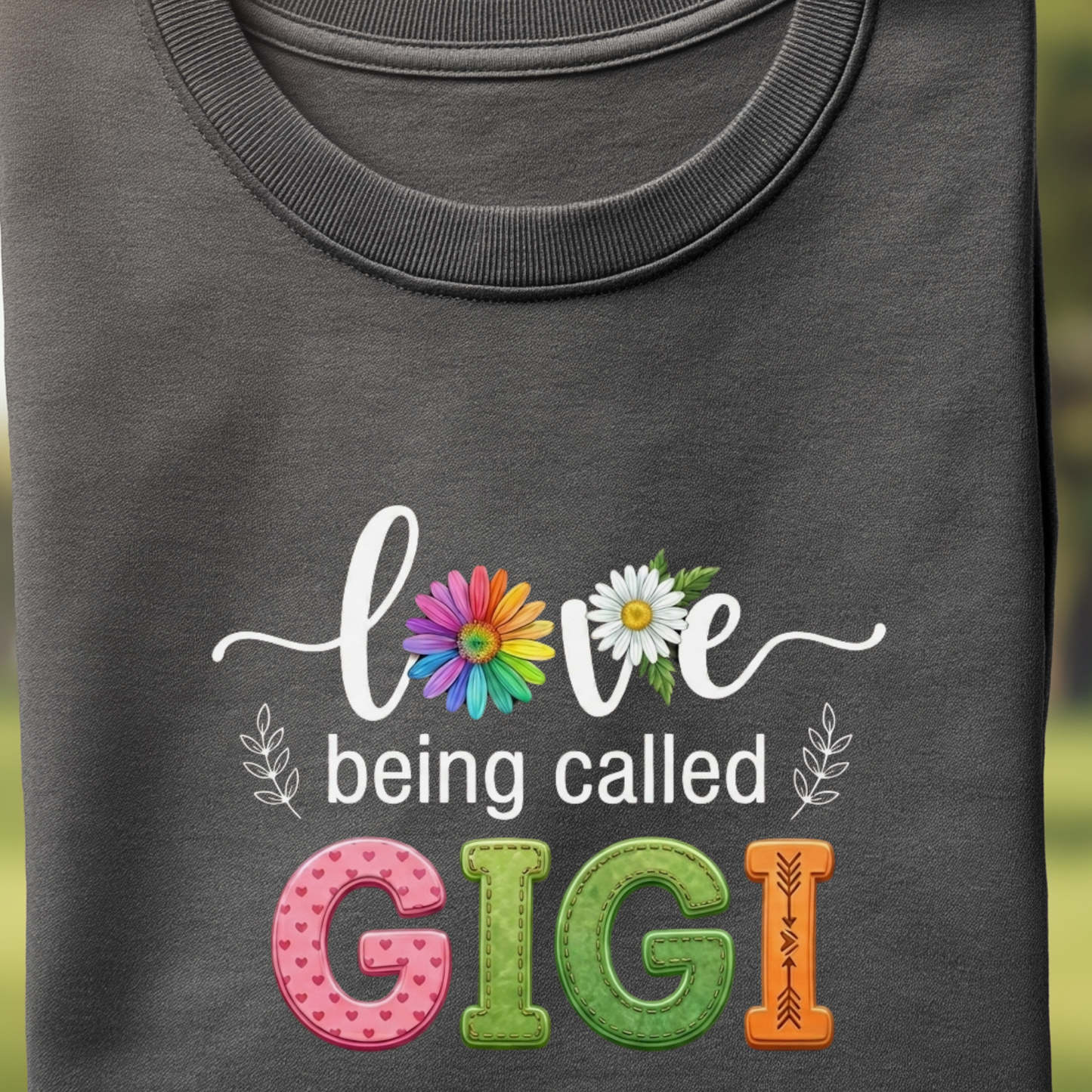 Love Being Called Gigi PNG, Rainbow Daisy Gigi Sublimation Design, Grandma Birthday Shirt Graphic, Applique Bubble Letters DTF File, Cute Mother's Day Grandparent Clipart, Proud Gigi Sweatshirt Design, Digital Download