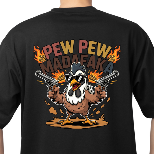 Pew Pew Madafaka PNG, Funny Chicken Dual Wielding Guns Sublimation, Edgy Rooster Meme Shirt Design, Badass Crazy Chicken DTF Graphic, Hilarious Adult Humor Clipart, Revolver Pistol Flame Vector, Digital Download
