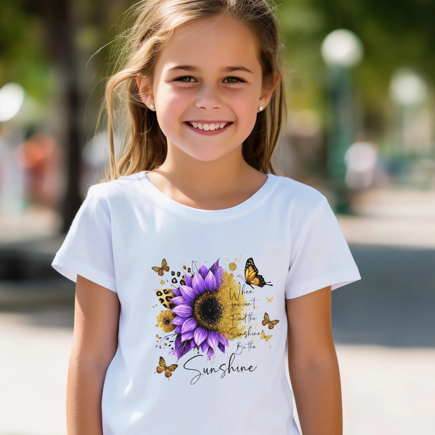 Sunflower Butterfly T-Shirt Design: Boho Floral PNG (Digital Download)