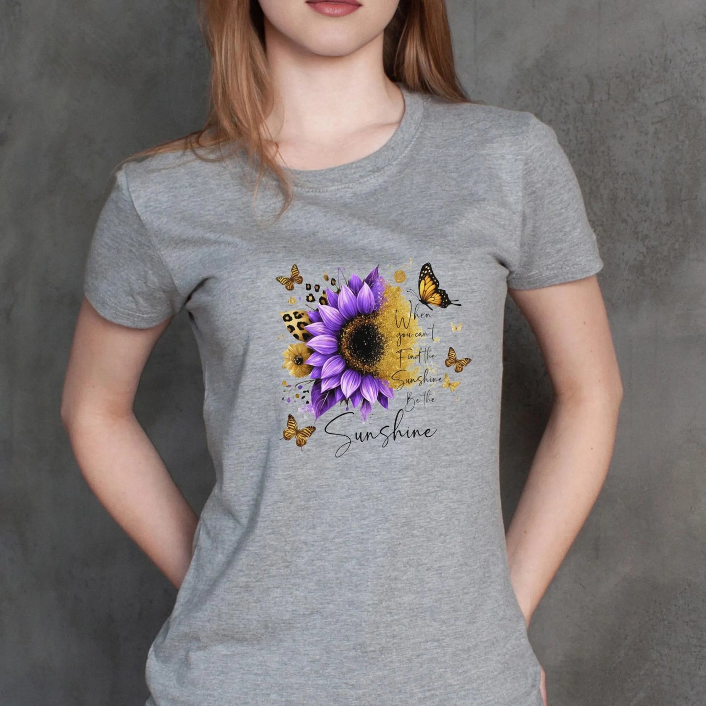 Sunflower Butterfly T-Shirt Design: Boho Floral PNG (Digital Download)