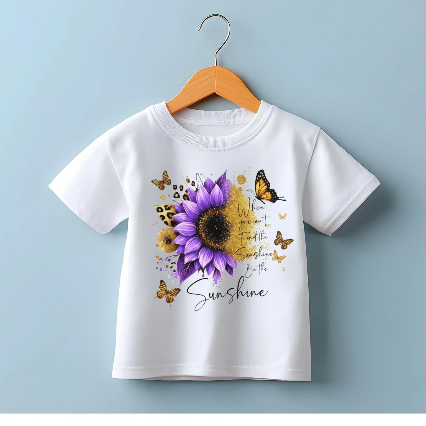 Sunflower Butterfly T-Shirt Design: Boho Floral PNG (Digital Download)