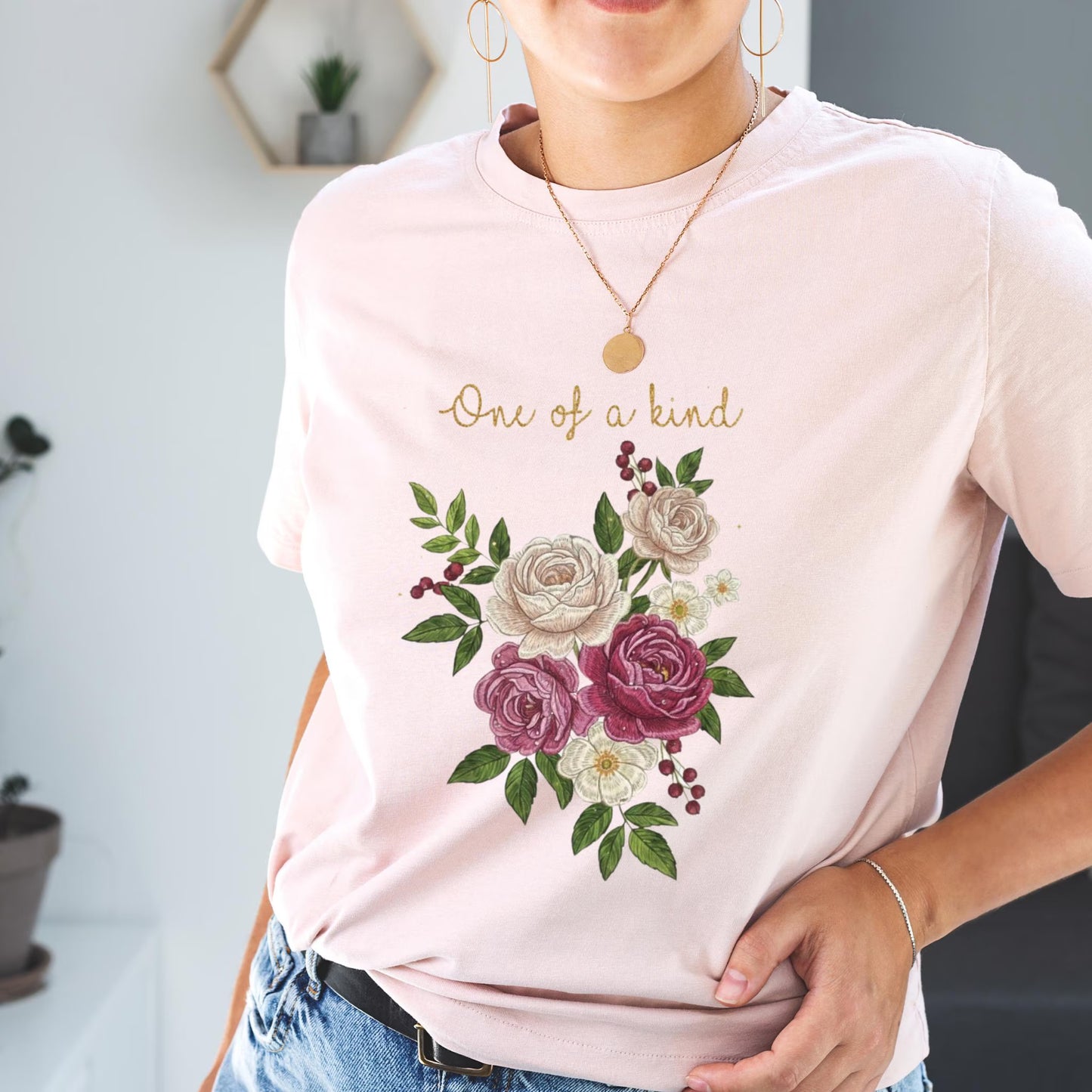Autumn Floral T-Shirt Clipart: Boho Flower PNG (Digital Download)