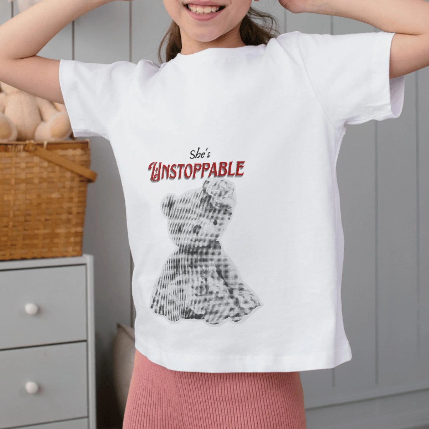 She's Unstoppable PNG, Retro Teddy Bear Sublimation Design, Halftone Grunge Streetwear Graphic, Y2K Aesthetic Sweatshirt Design, Empowering Women Quotes Clipart, Edgy Vintage Bear DTF Print, Digital Download